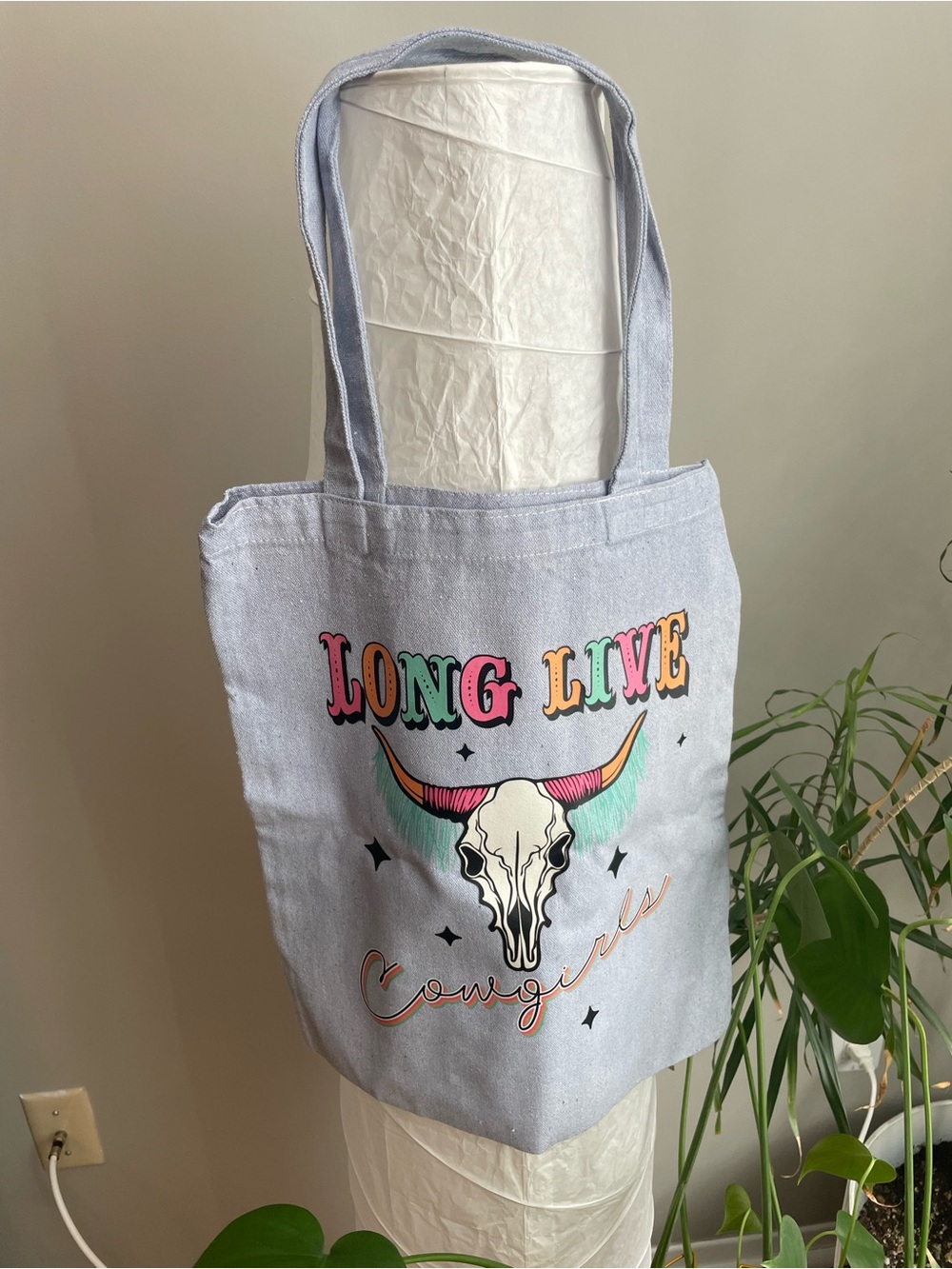 Long Live Cowgirls Tote - Light Blue